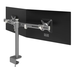 Braço de monitor duplo (15kg) - Altura estática e dependente - Mesa