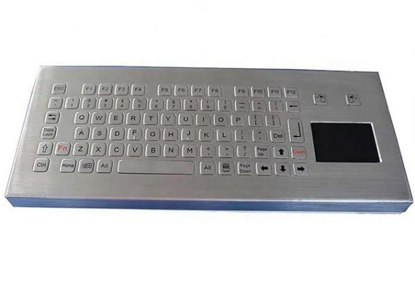 Teclado em Aço Inox com Touchpad
