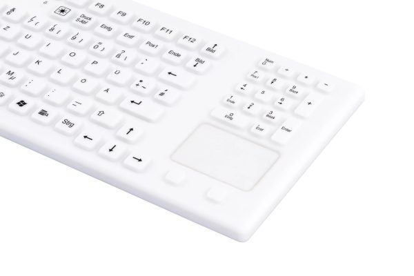 teclado revestido em silicone com touchpad incorporado