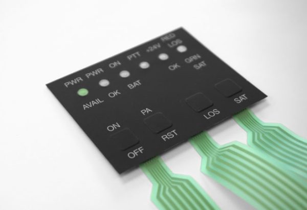 teclado de membrana com vários flat cables
