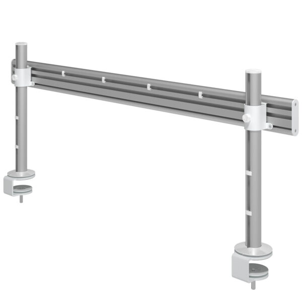 barra horizontal com calha para fixar monitores