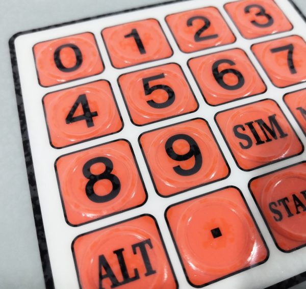Os botões de um teclado de membrana podem ser criados de diferentes formas, feitios e dimensões.