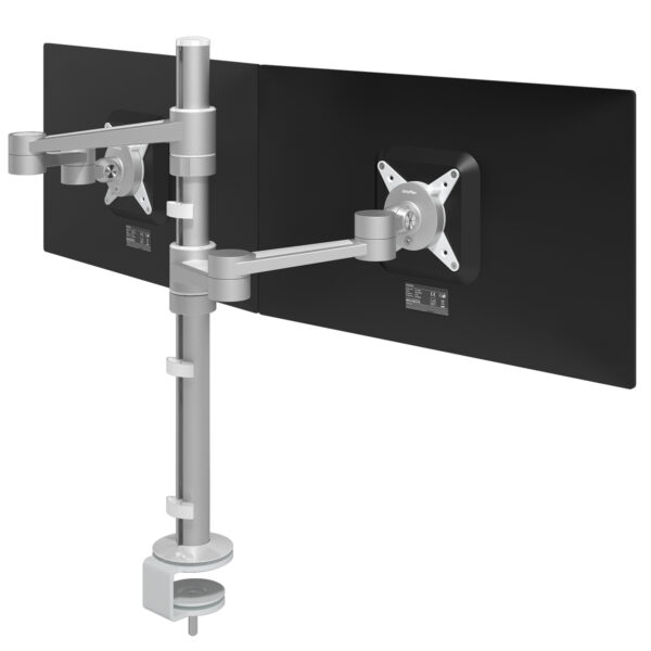 braço de monitor duplo com fixação em mesa