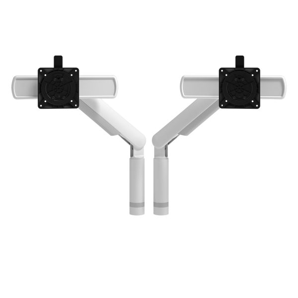 Braço de monitor duplo (8,5kg) - Altura, lateral, profundidade dinâmica e independente - Mesa