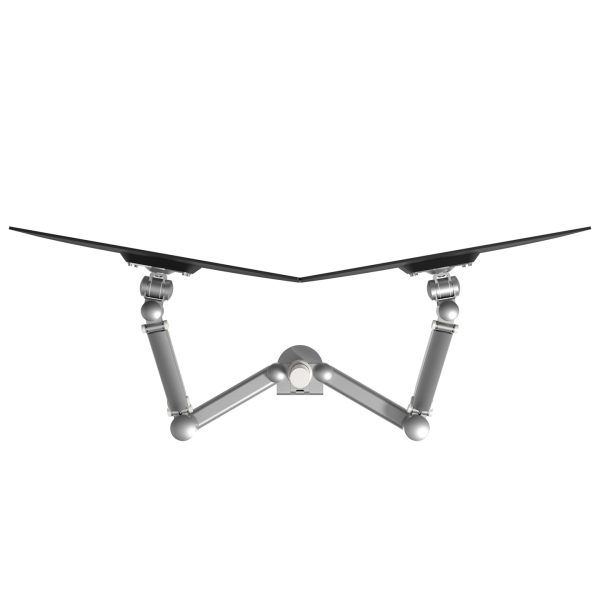 Braço de monitor duplo (8kg) - Altura dinâmica e independente - Mesa