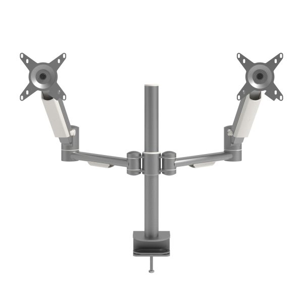 Braço de monitor duplo (8kg) - Altura dinâmica e independente - Mesa
