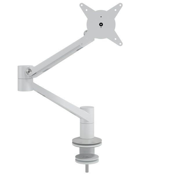 Braço de monitor inox (8kg) - Altura dinâmica e profundidade independente - Mesa