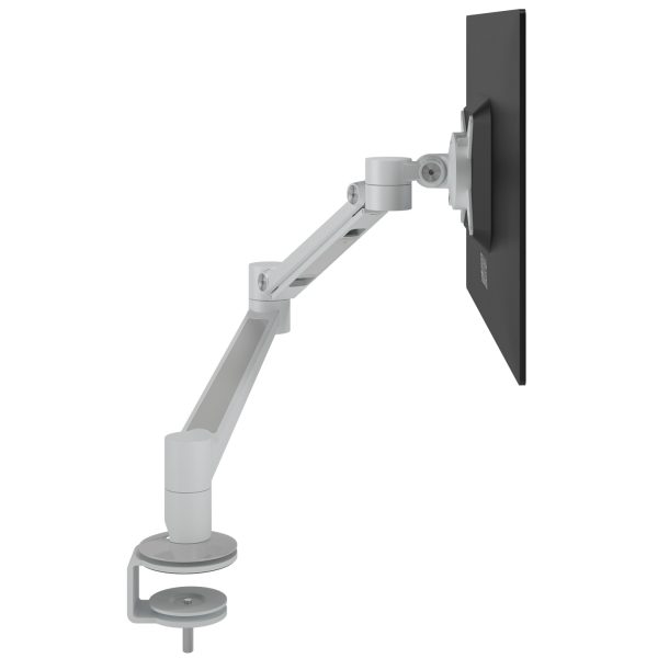 Braço de monitor inox (8kg) - Altura dinâmica e profundidade independente - Mesa