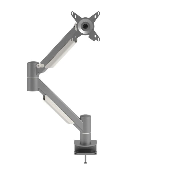 Braço de monitor inox (8kg) - Altura dinâmica e profundidade independente - Mesa