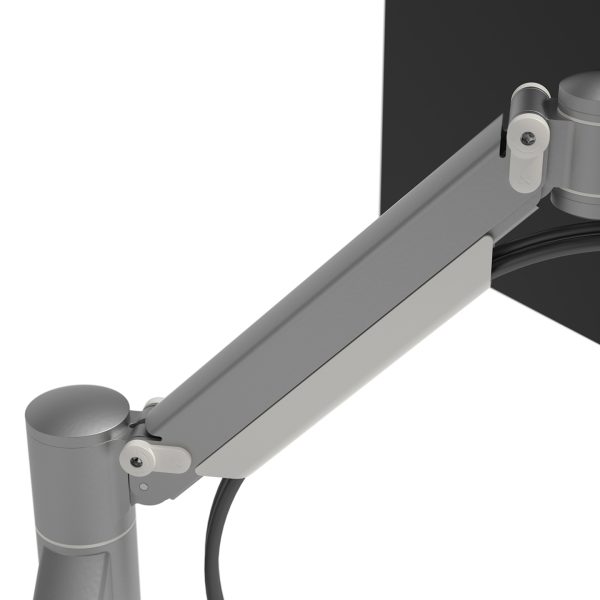 Braço de monitor inox (8kg) - Altura dinâmica e profundidade independente - Mesa