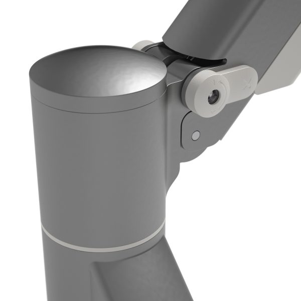 Braço de monitor inox (8kg) - Altura dinâmica e profundidade independente - Mesa
