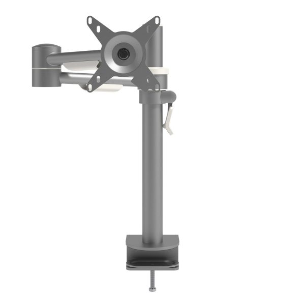 Braço de monitor com profundidade e altura - Mesa (aço inox)