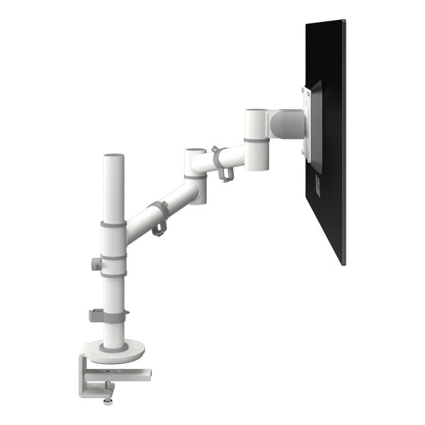 Braço de monitor com profundidade e altura - Mesa (aço inox) (LC)