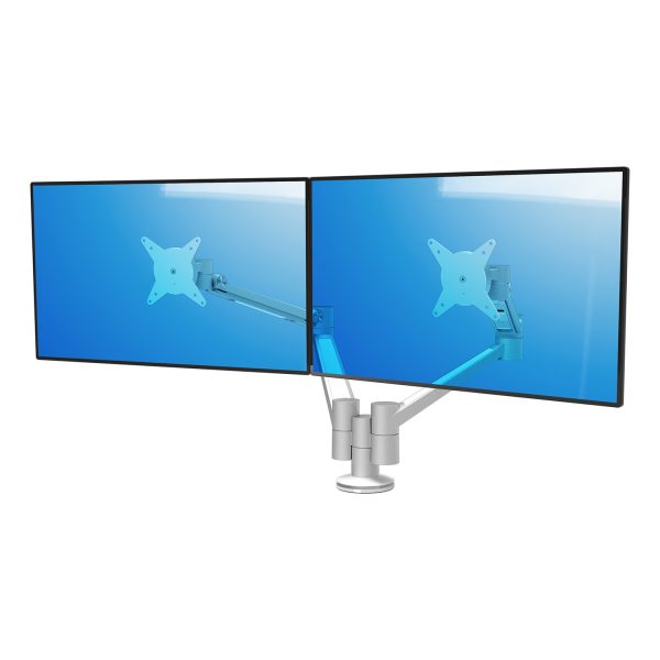 Braço de monitor duplo com profundidade e altura - Mesa Plus