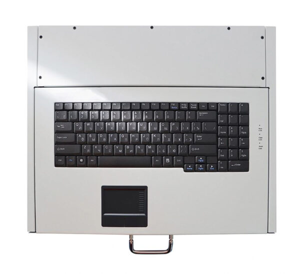 Gaveta para rack de 19 pol com teclado profissional em plastico