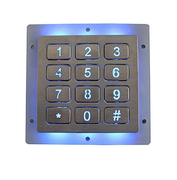 keypad de 12 teclas em aço inox