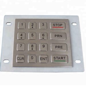 keypad inox de 16 teclas e montagem traseira