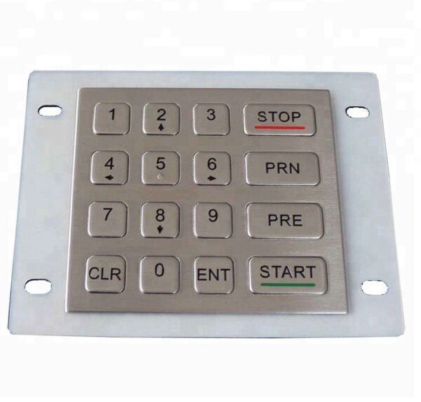 keypad inox de 16 teclas e montagem traseira