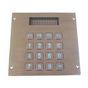 keypad industrial com LCD e teclas iluminadas