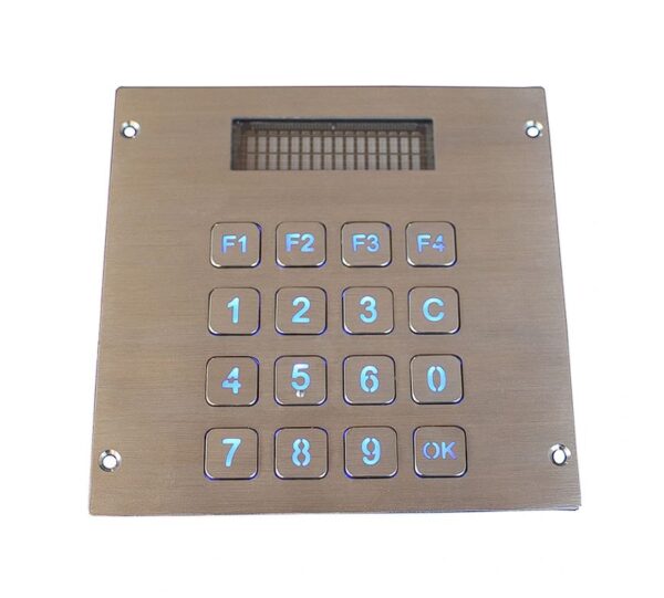 keypad industrial com LCD e teclas iluminadas