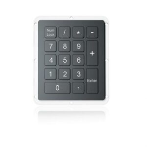 keypad numérico em alumínio com 17 teclas retroiluminadas e com montagem traseira