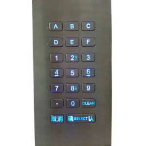 keypad e 20 teclas em aço inox com montagem frontal e IP67