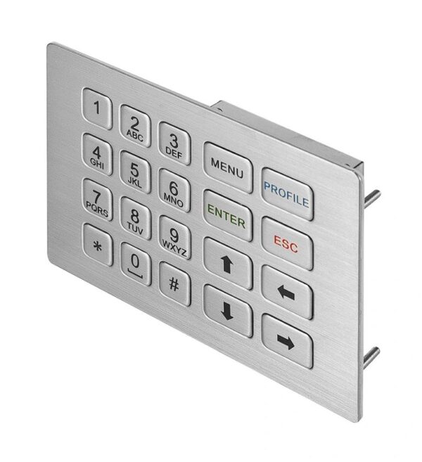 keypad em metal com 20 botões