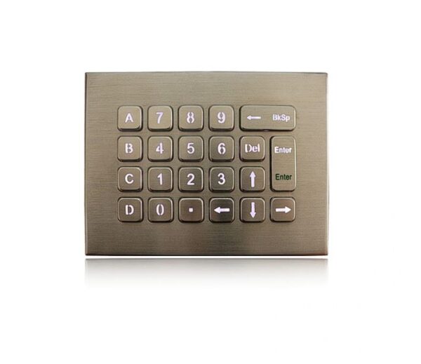 keypad com 22 teclas em aço inox, versão desktop
