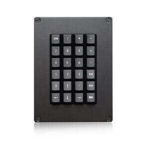 keypad de plástico altamente resistente e com 24 teclas. retro iluminadas