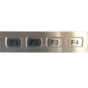 keypad em aço inox de 4 teclas resistente a líquidos