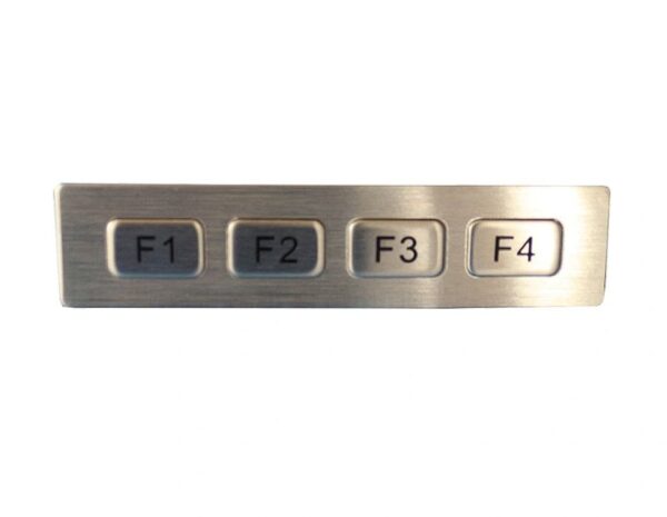 keypad em aço inox de 4 teclas resistente a líquidos