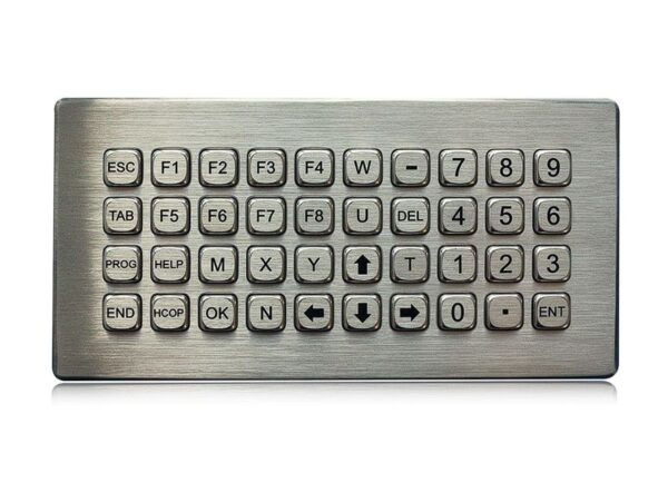 keypad de 40 teclas em aço inox, versão desktop para mesa