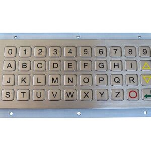 keypad de 40 teclas planas e de baixo relevo com montagem traseira