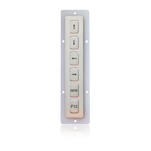 keypad aço inox com 6 teclas de função