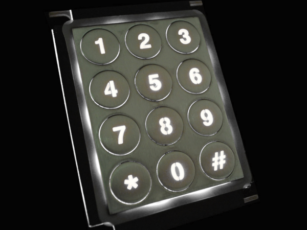 Keypad em Aço Inox (montagem traseira)