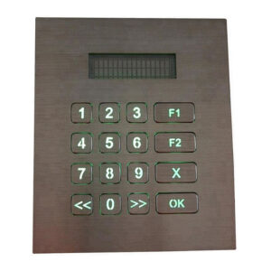 keypad em inox de 16 teclas com lcd incluido