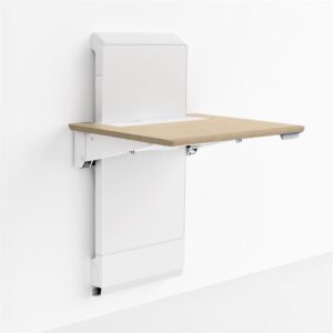 mesa de trabalho com fixação na parede