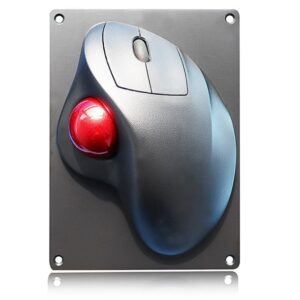 rato industrial com trackball em metal