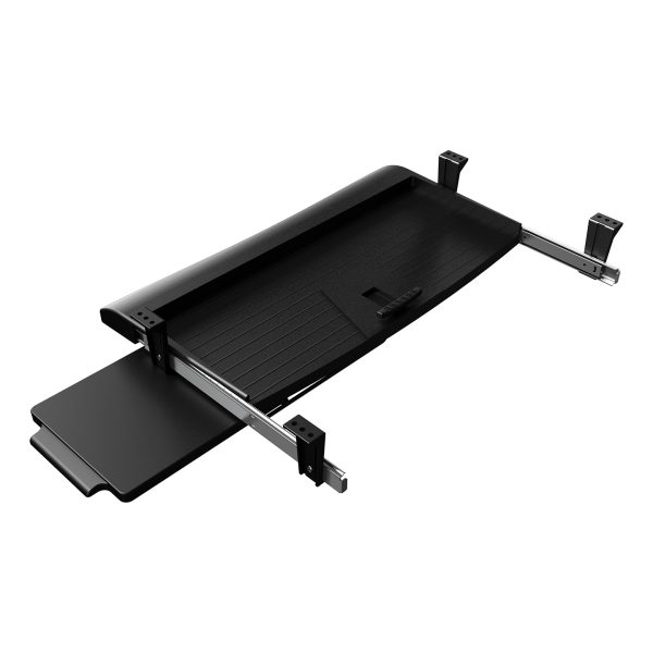 Montado por baixo da mesa, esta gaveta é ótima para estações de trabalho que têm uma superfície de mesa limitada.
