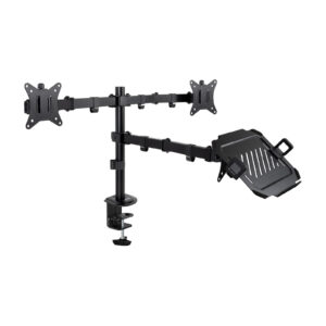 suporte de mesa para 2 monitores e um portatil