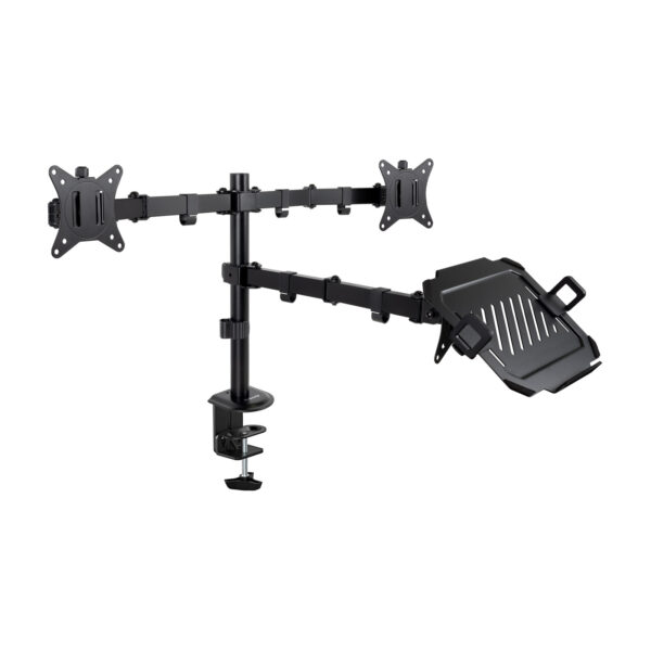 suporte de mesa para 2 monitores e um portatil