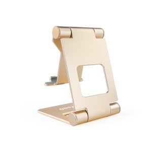 Suporte de mesa para telemóvel e tablet, cor dourada