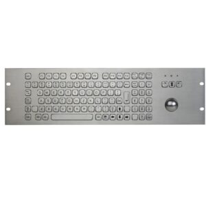 Teclado em inox para instalação em rack 19U