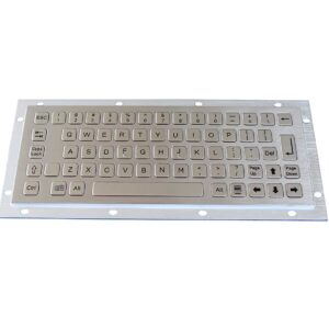 teclado em aço inox com montagem pela retaguarda