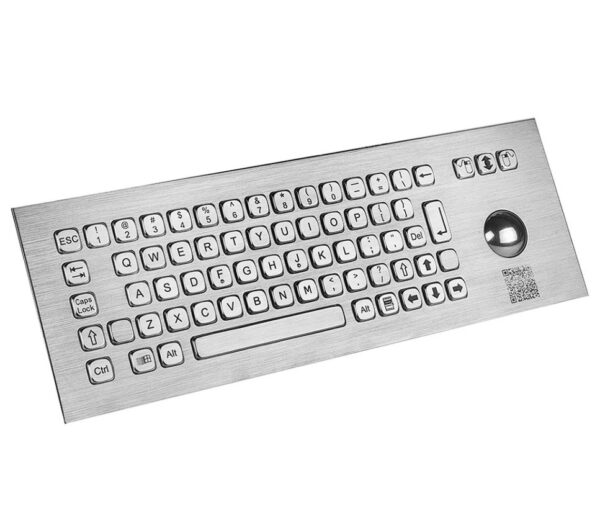 teclado em inox com trackball e montagem frontal