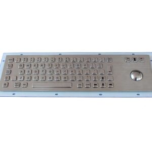 teclado em inox com rato bola