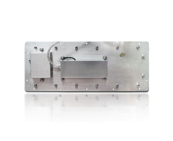 teclado em inox com 70 teclas e touchpad incorporado