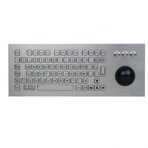 Teclado resistente ao vandalismo com trackball de 50 mm e montagem frontal