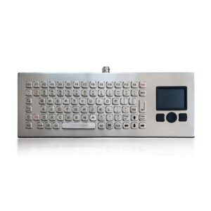 teclado resistente em metal com touchpad e joystick