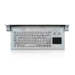 teclado em inox com touchpad e montagem naparede